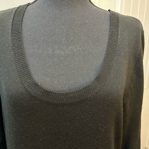 Calvin Klein Black Long Sleeve Fringe Dress - Picture 2 of 10